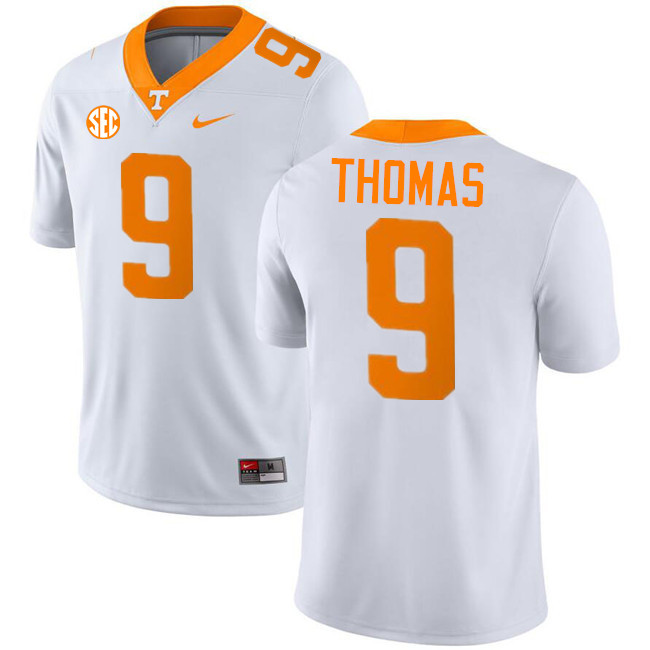 #9 Star Thomas UT Vols Jerseys,Tennessee Volunteers College Football Jerseys Stitched-White